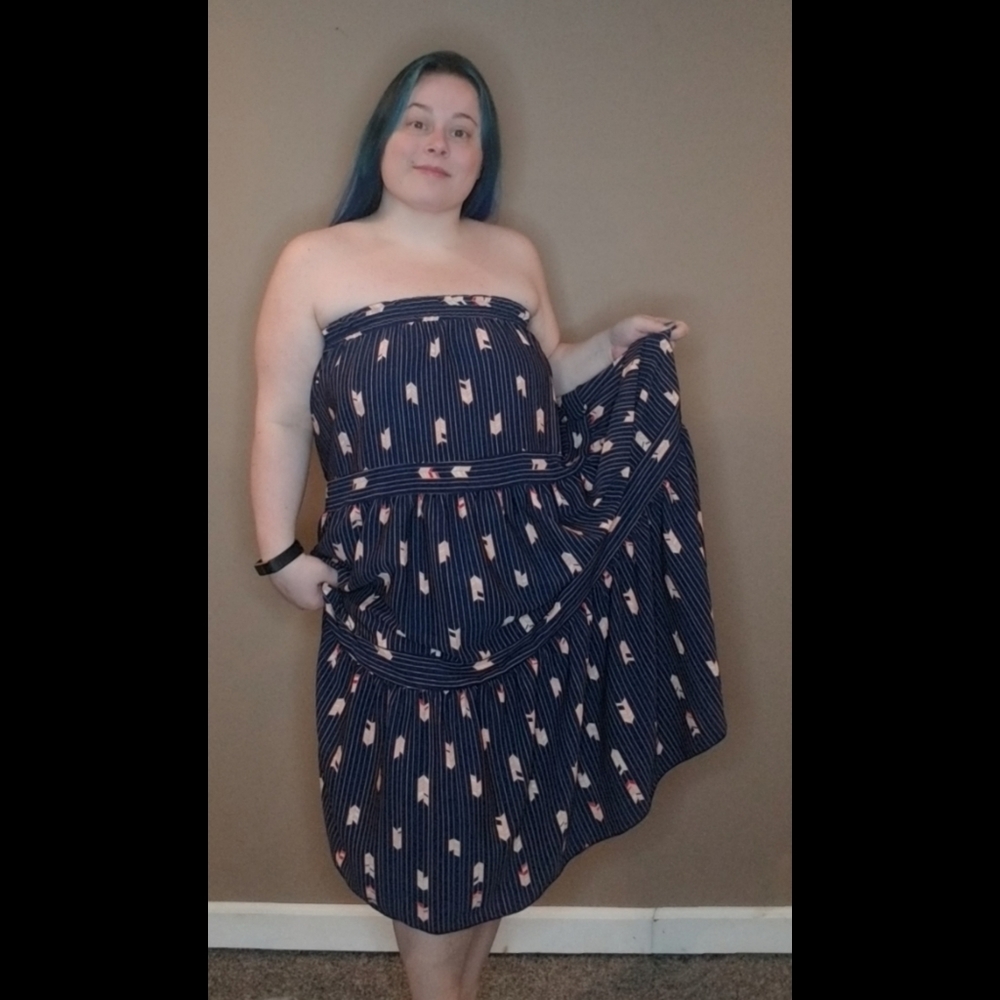 5⭐ Navy Bohemian gypsy multi tiered ruffle long lightweigh high waist maxi skirt - Picture 6 of 9